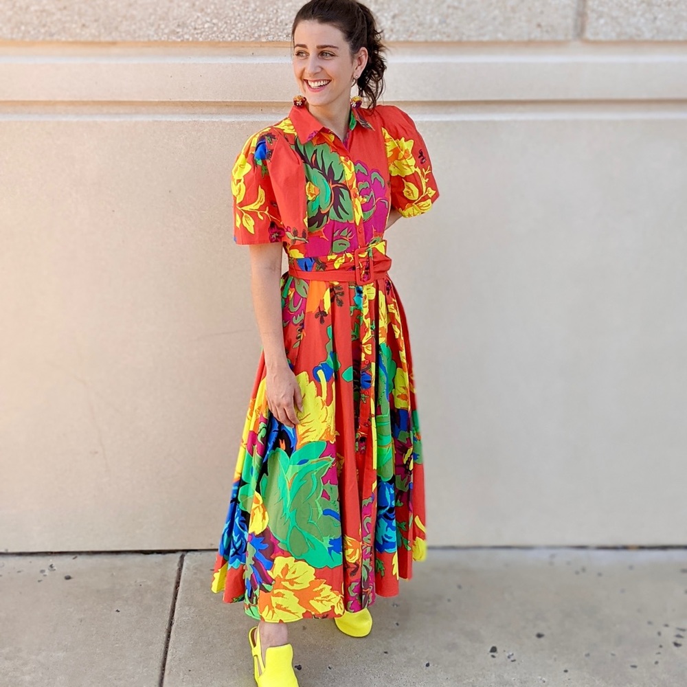 NWT Christopher John Rogers x Target Red Floral Dress Sz 2